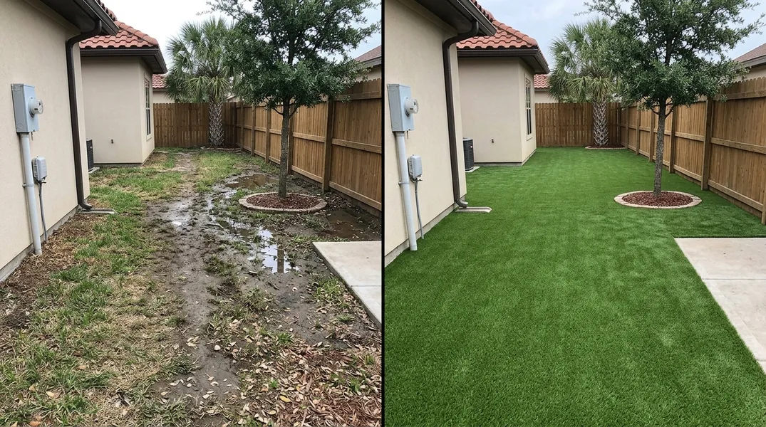Result artificial grass installation in Brownsville - Brownsville Artificial Grass Installation